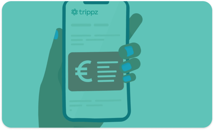 Illustration showcasing the Trippz platform on a web interface. The image features a computer screen displaying the user-friendly and intuitive design of the Trippz website, highlighting key features and functionalities that facilitate easy navigation and interaction for users.